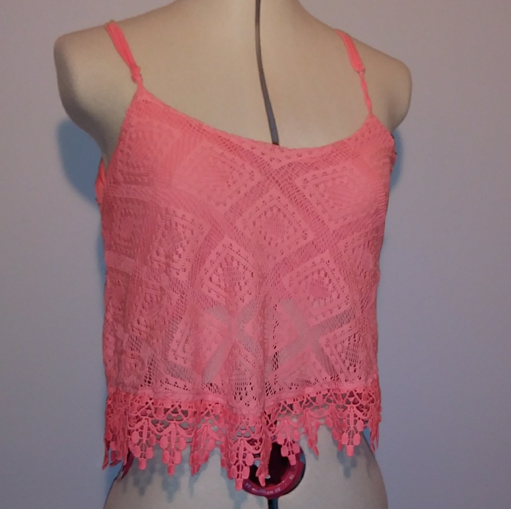 Rue21 Pink Lace Crop Top